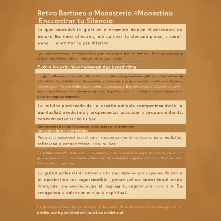Retiro Bartimeo o Monasterio Benedictino: Guía para Encontrar tu Silencio