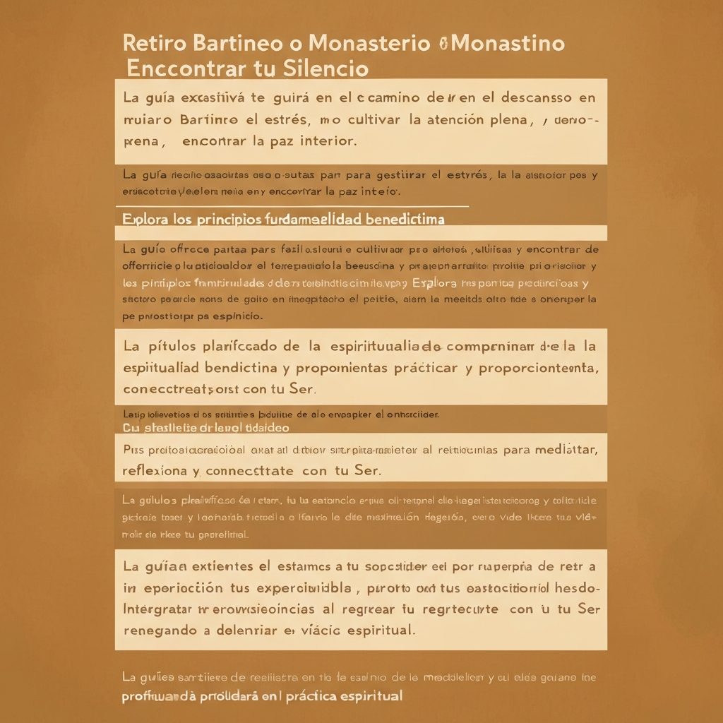 Retiro Bartimeo o Monasterio Benedictino: Guía para Encontrar tu Silencio