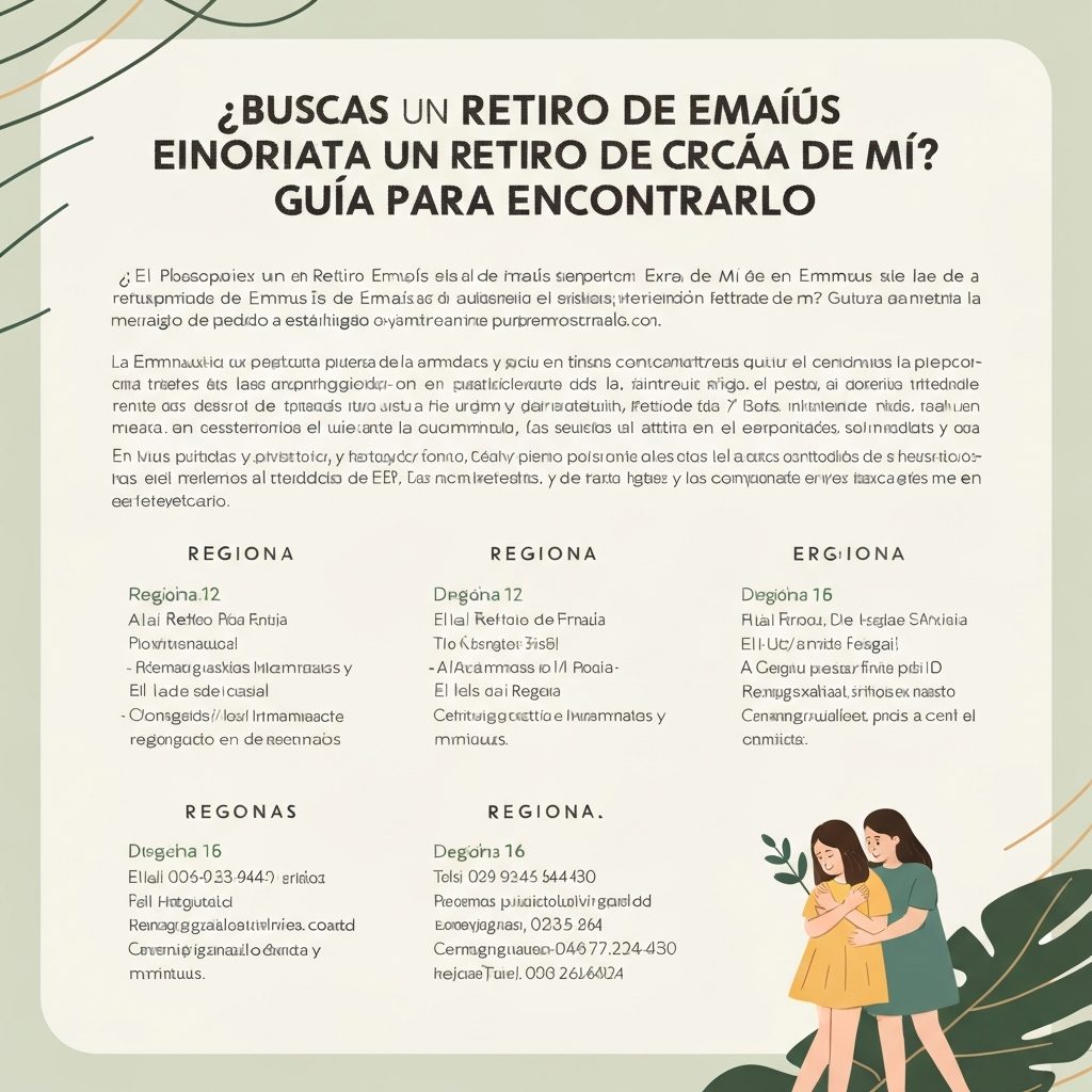 ¿Buscas un Retiro de Emaús Cerca de Mí? Guía para Encontrarlo