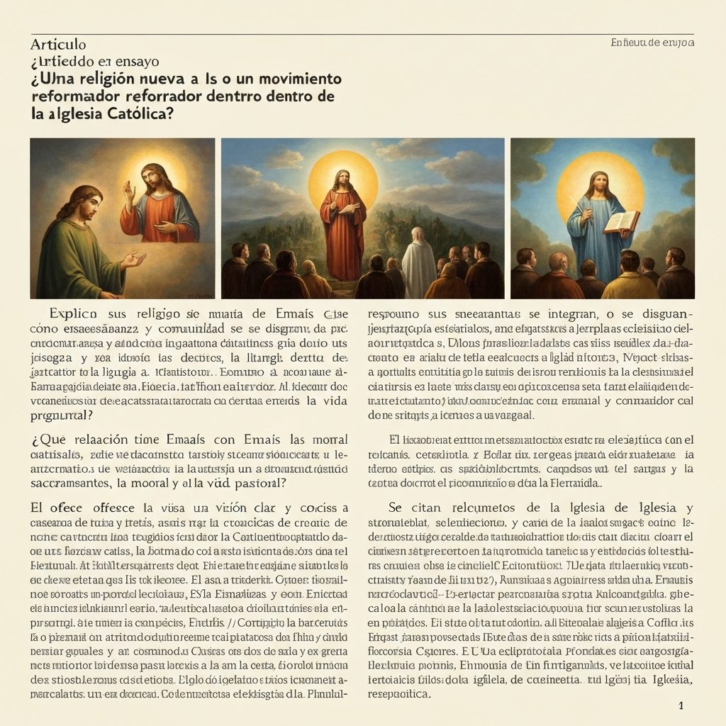 ¿Es Emaús una religión? Descubre su verdadero lugar en la Iglesia Católica