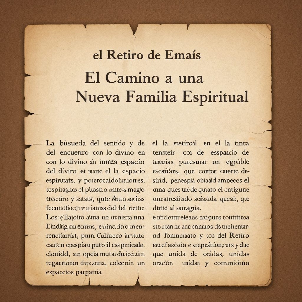 Qué es el Retiro de Emaús: El Camino a una Nueva Familia Espiritual